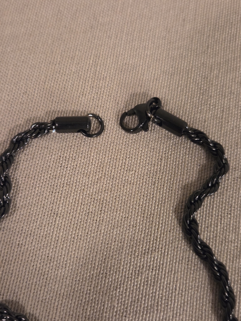 SET OF 2 BLACK ROPE NECKLACES 4MM - Picture 5 of 9